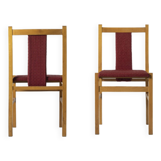 Ensemble de 2 chaises de salle à manger minimalistes, Pologne, années 1960. Type a-85, produit par fabryka mebli giętych jafa