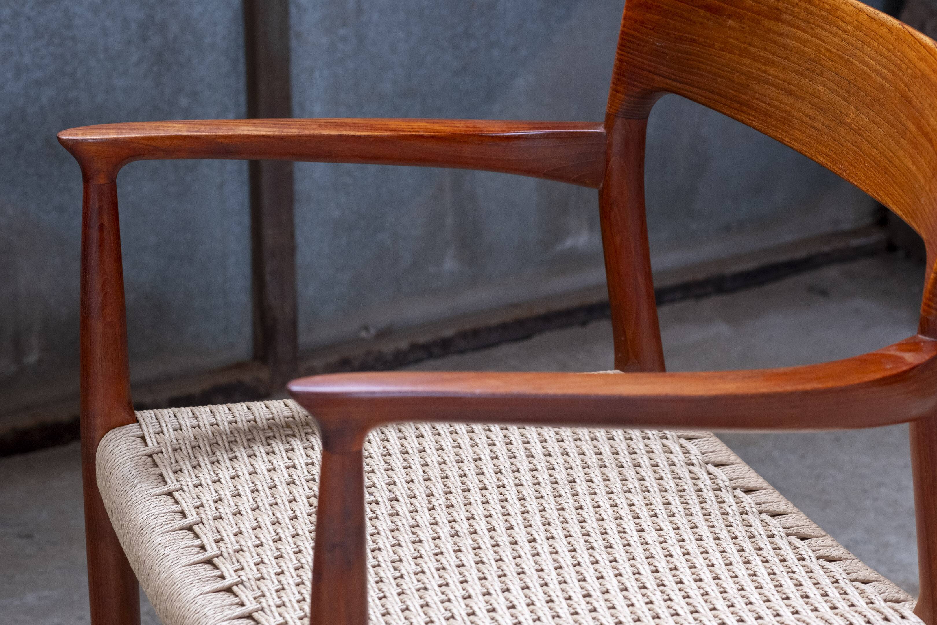2x Niels Otto Møller Chair Model 56 in Teak, 1960s Denmark