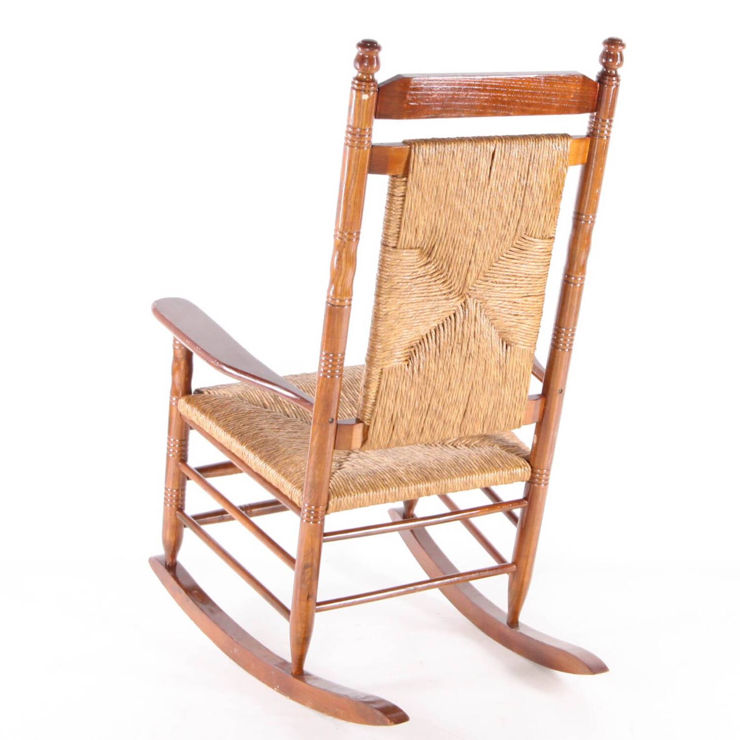 Straw rocking chair
