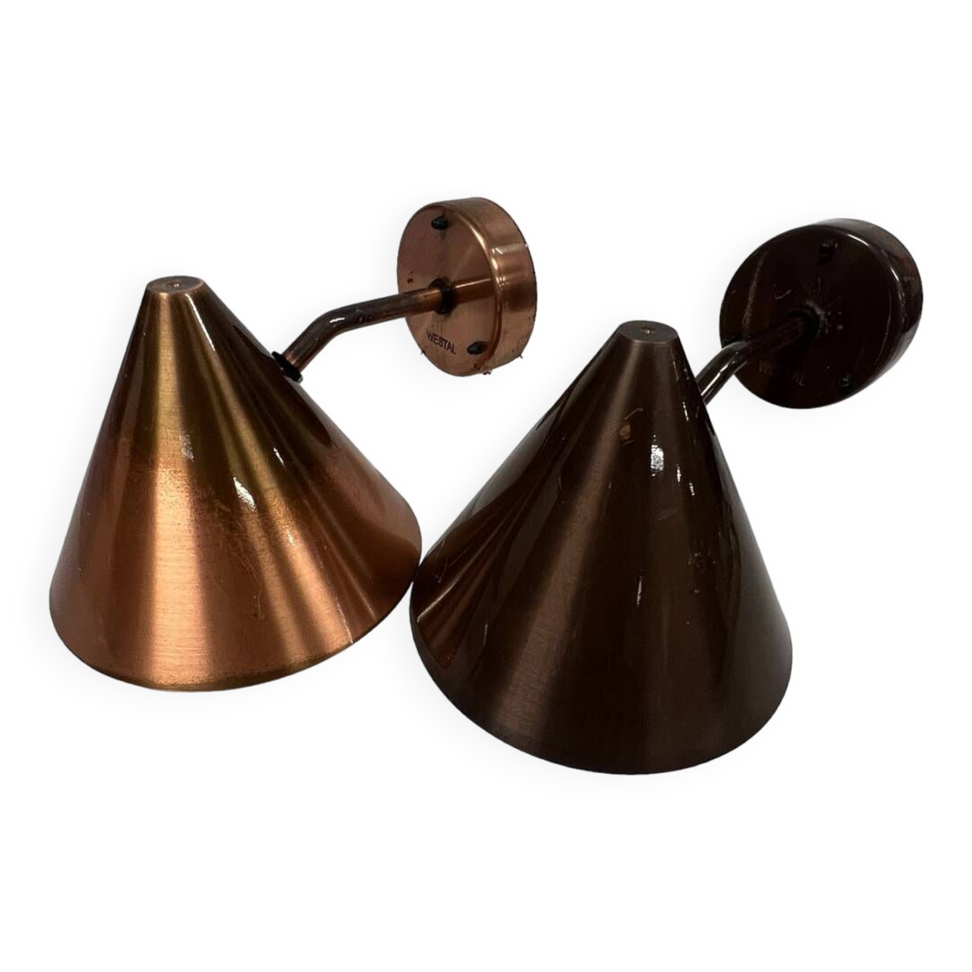4 Westal copper wall lights