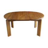 Round table with oiled solid elm extension Regain