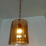 50s/60s pendant light in gold metal
