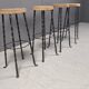 Vintage french wrought iron bar stools, 1960s - set of 4