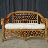 Rattan bench