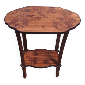 Art Nouveau marquetry pedestal table