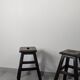 Antique turned wooden coat rack with 6 hooks, rustic spirit.