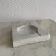 Square ashtray in white marble