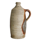 Bouteille ancienne en grès rustique avec anse