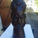 Large carved African head in exotic wood – Madagascar – 65 cm