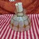 Mother-of-pearl and brass chandelier lampshade