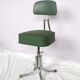Chaise pivotante en skaï vert et acier chromé, Pullman, 1960