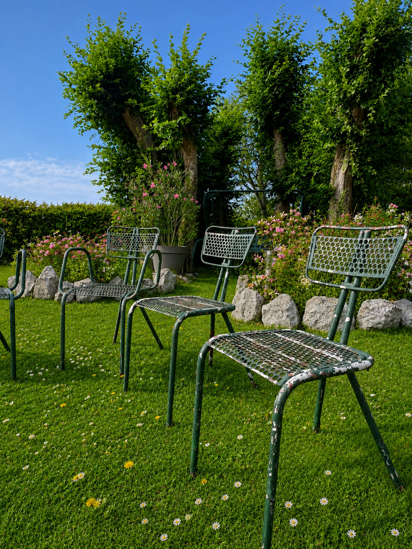 Lot de 4 chaises de jardin René Malaval