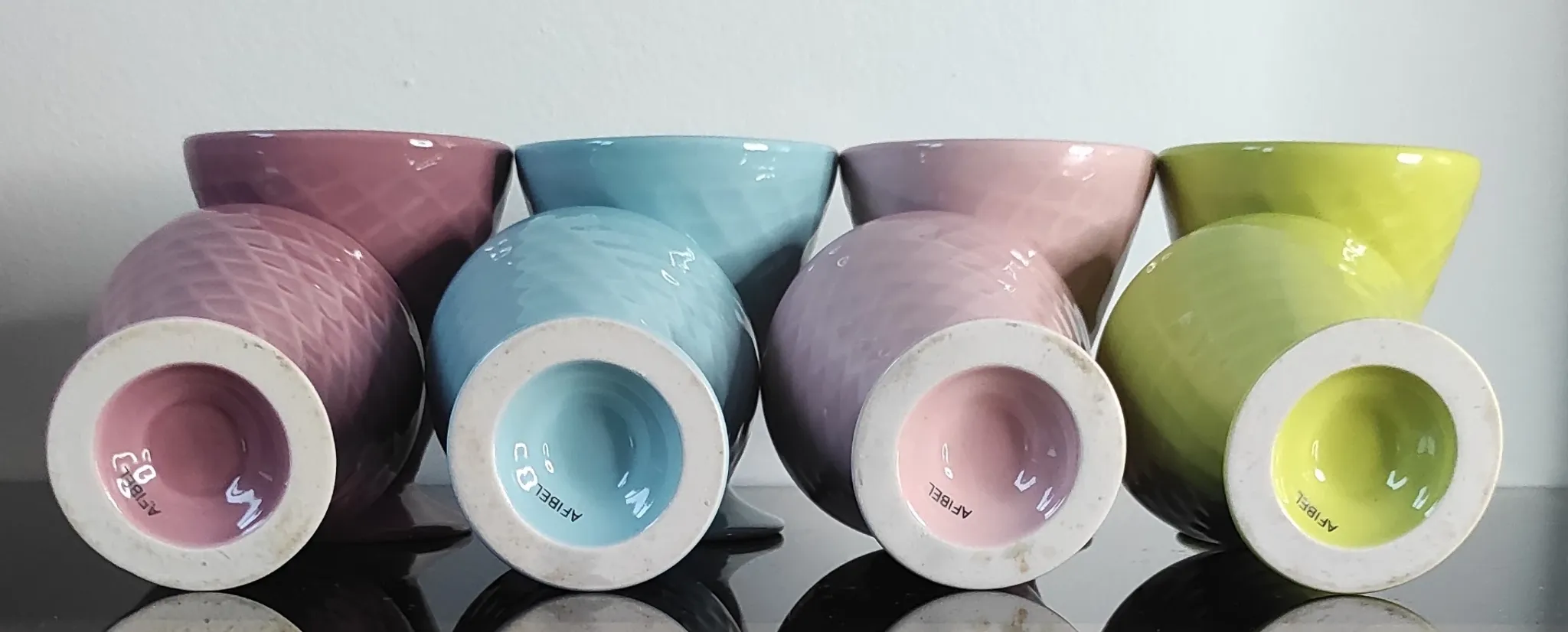 Coupes à glace vintage en céramique