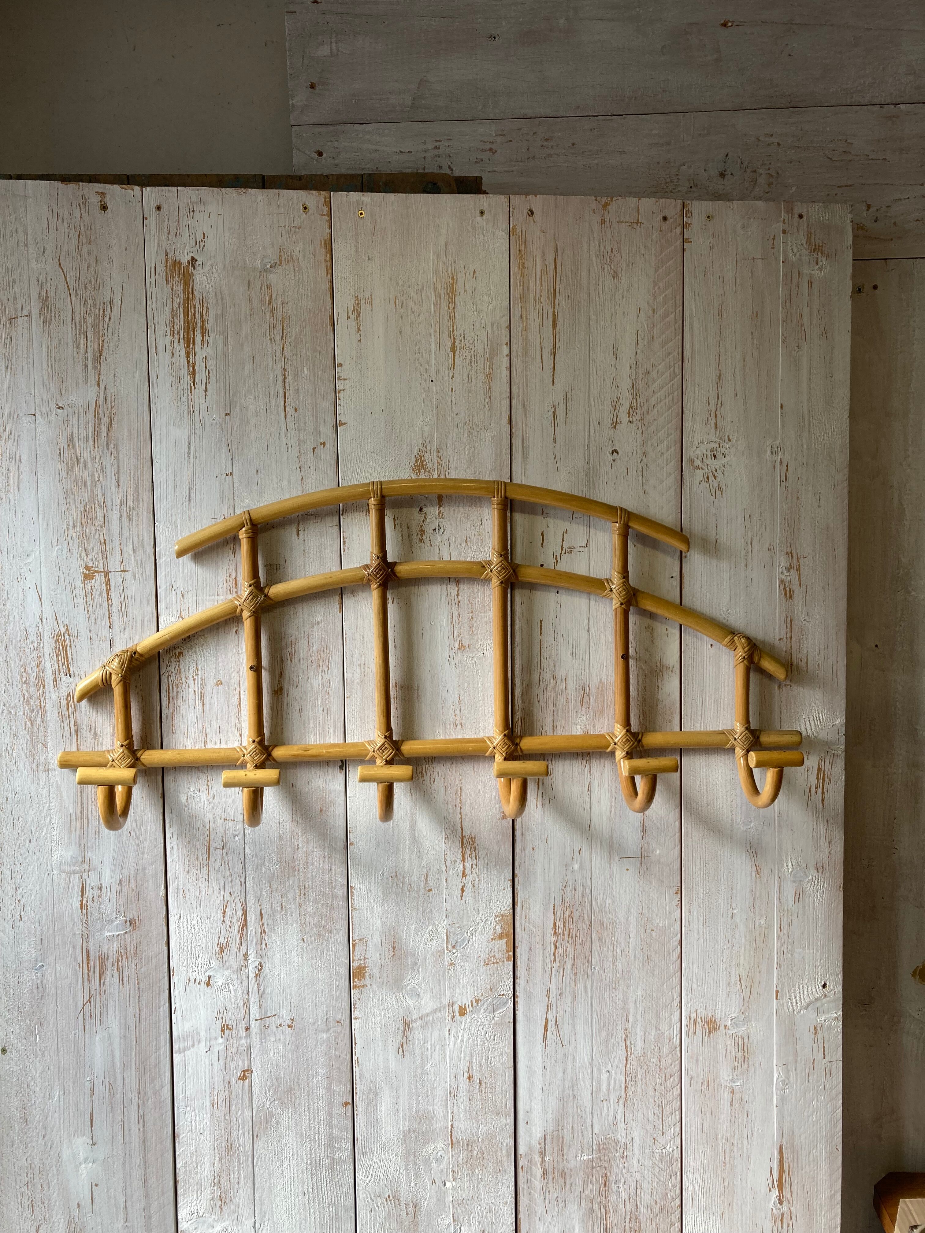 Vintage rattan hook