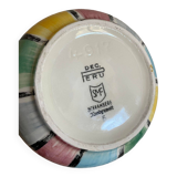 Schramberg Majolika Fabrik ceramic vase Mondrian style