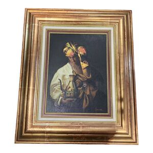 Tableau orientaliste femme au turban