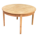 Scandinavian round extendable dining table renovated light oak 172cm