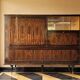Buffet vitrine style art déco en bois