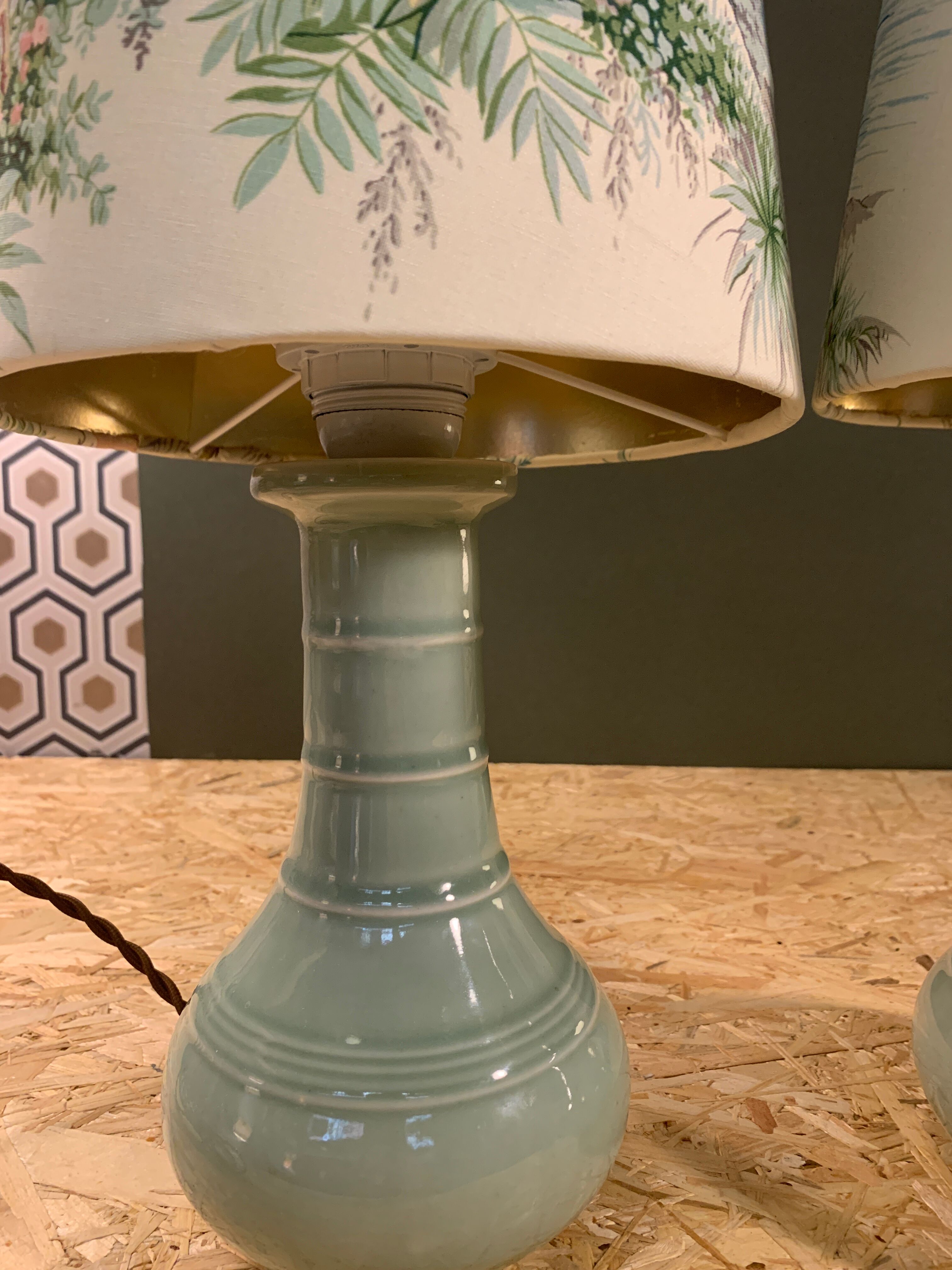 Pair of bedside lamps