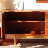 Vintage zebrano and walnut furniture from Morris of Glasgow.