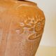 Terracotta vase sunflower decoration 1910, art nouveau