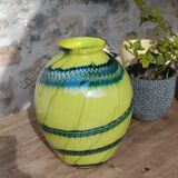 Vase en verre soufflé bicolore 70'