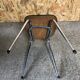 Old chair kitchen formica imitat° wood + feet compass metal chrome vintage