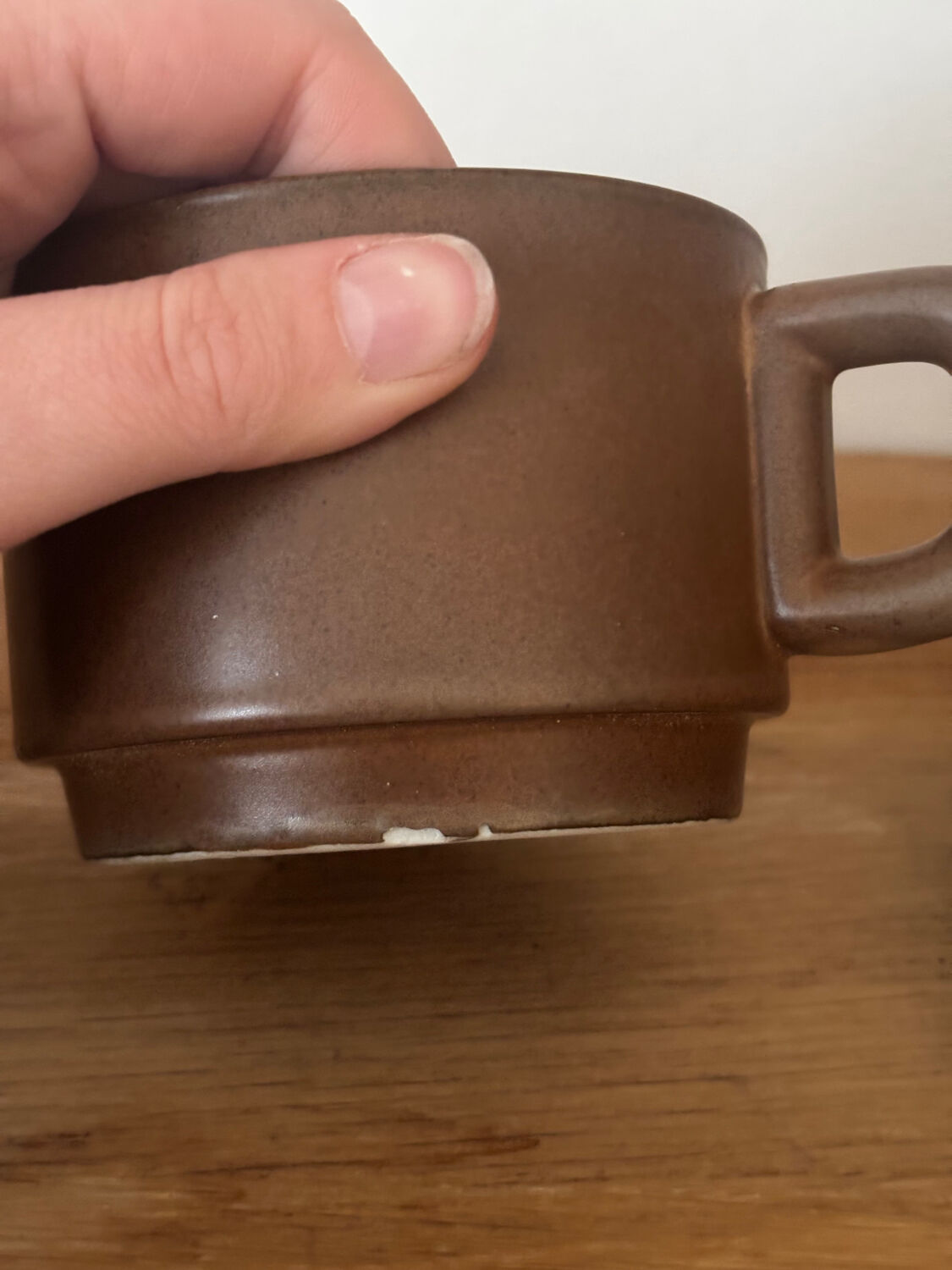 Vintage brown bistro cup duo large size