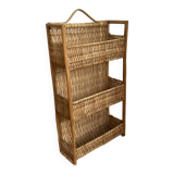 Vintage wicker wall shelf