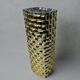 Golden Bamboo effect glass vase by Nachtmann, Germany, 1980