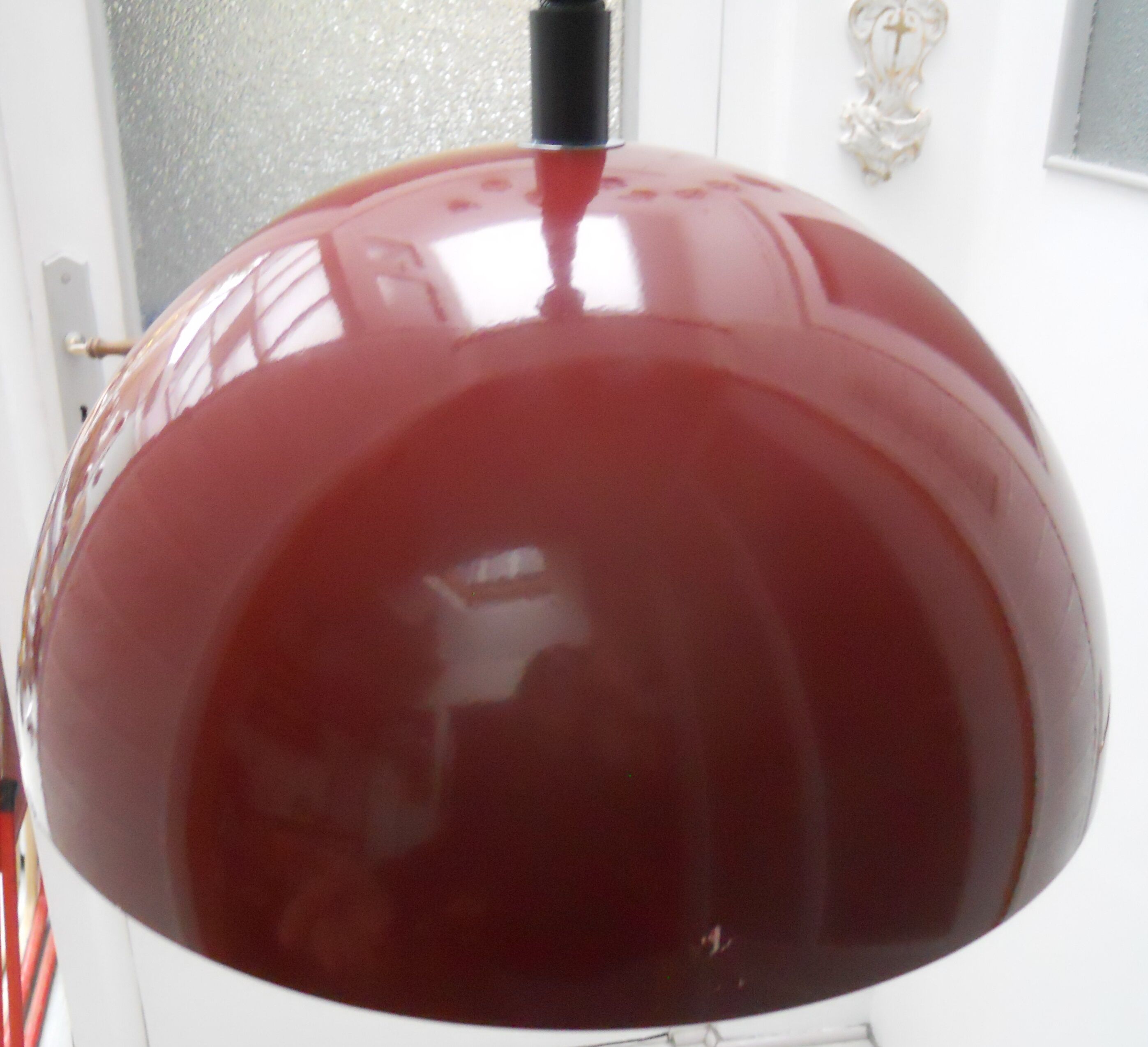 Ceiling design round metal Burgundy