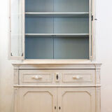 Antique Walnut Cupboard With Showcase, Spain, Late 19th Century