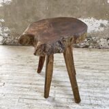 Tabouret ancien bois exotique