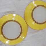 Set of 4 vintage Duralex hollow plates