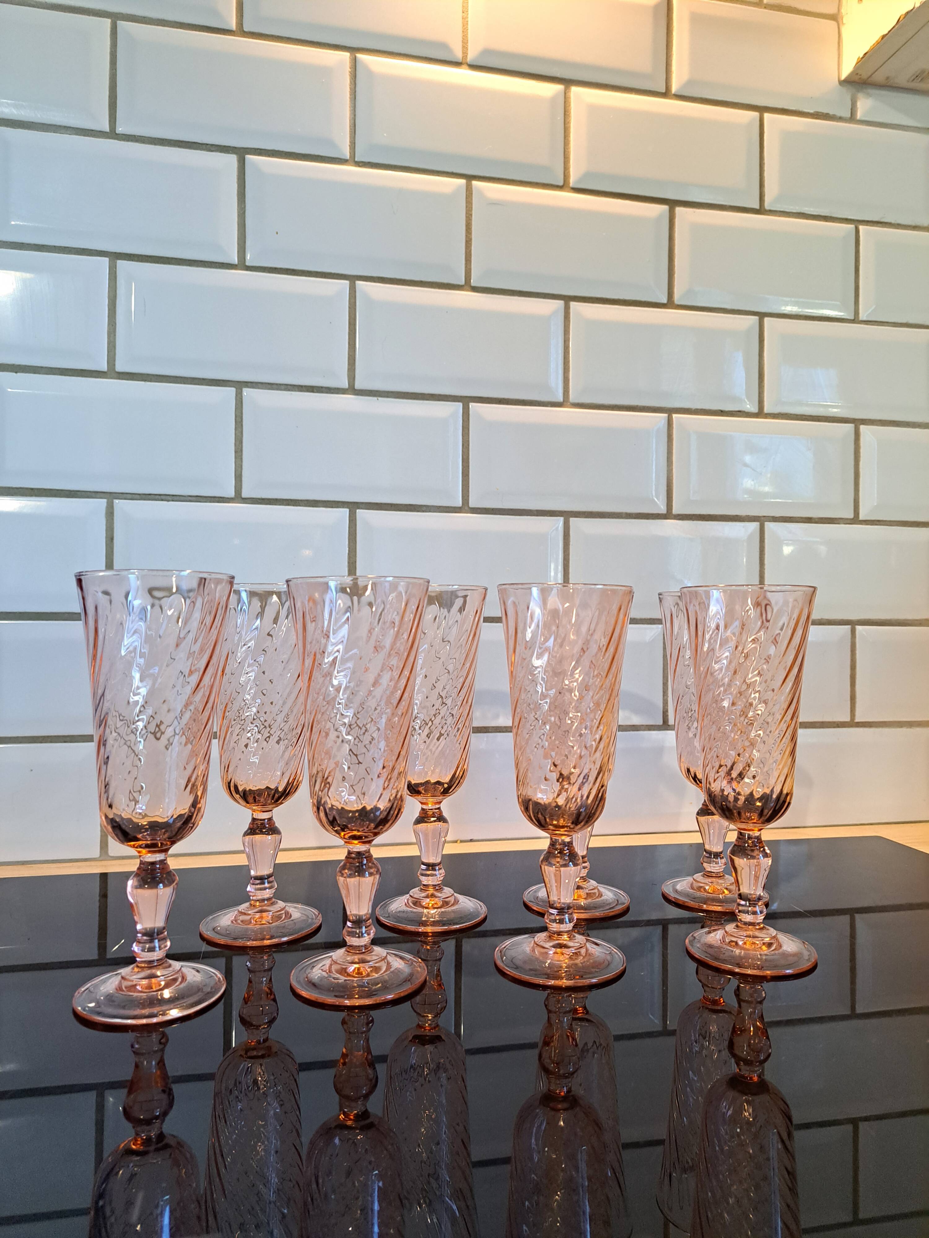 8 Rosaline champagne flutes