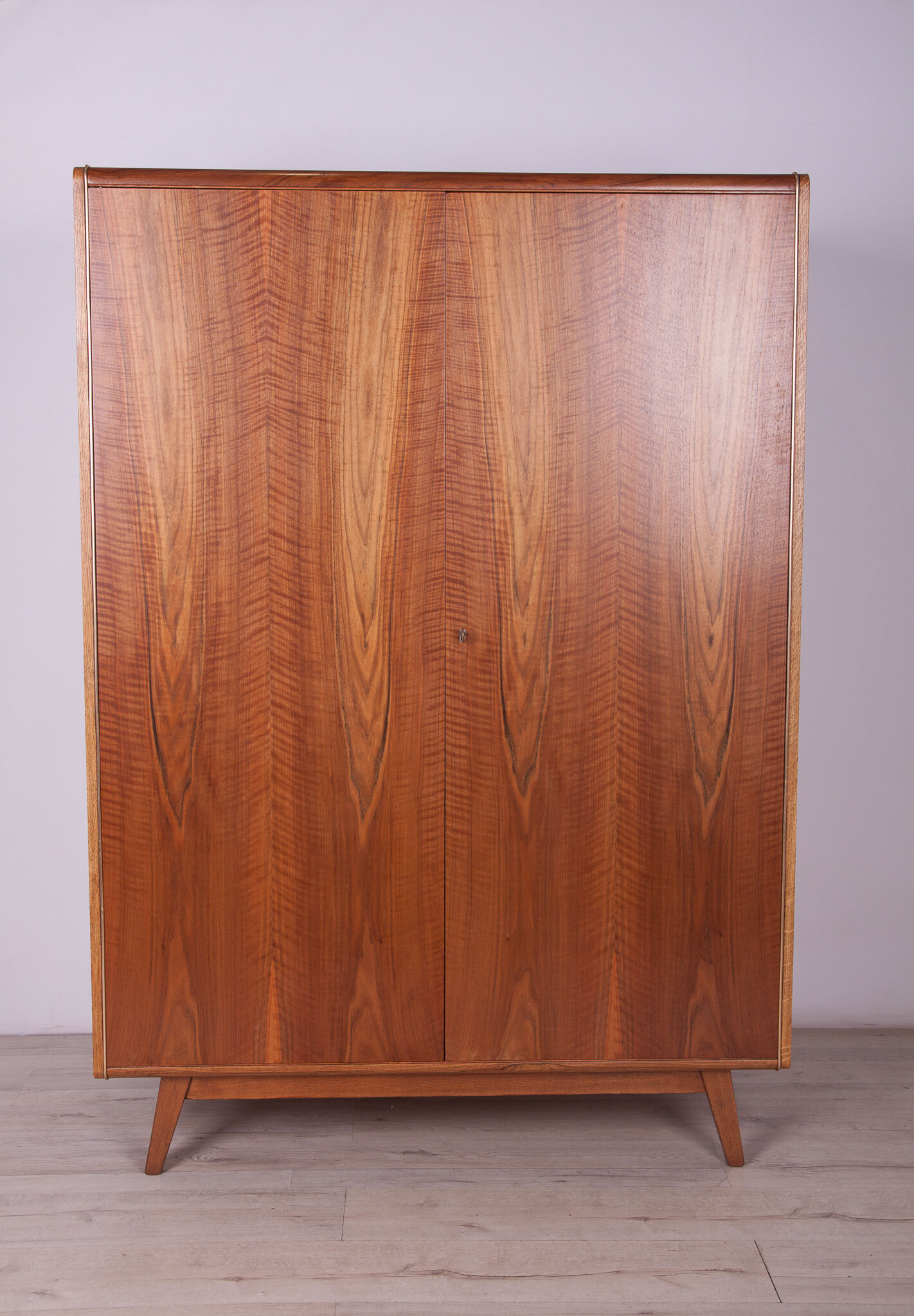 Ash & Walnut Wardrobe by Bohumil Landsman for Jitona, 1960s