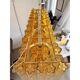 Contemporary Rectangular Luxury "Tronchi" Murano Glass Gold Chandelier