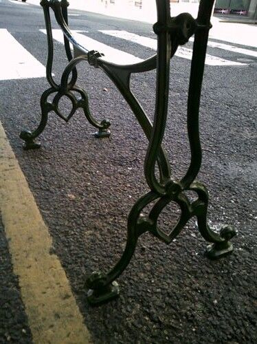 Marble and metal bistro table