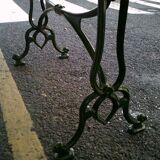 Marble and metal bistro table