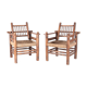 Pair of armchairs in rope and wood circa 1950