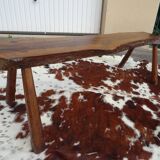 Brutalist bench in solid wood