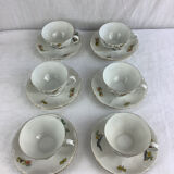 6 tasses & soucoupes haviland made in france limoges