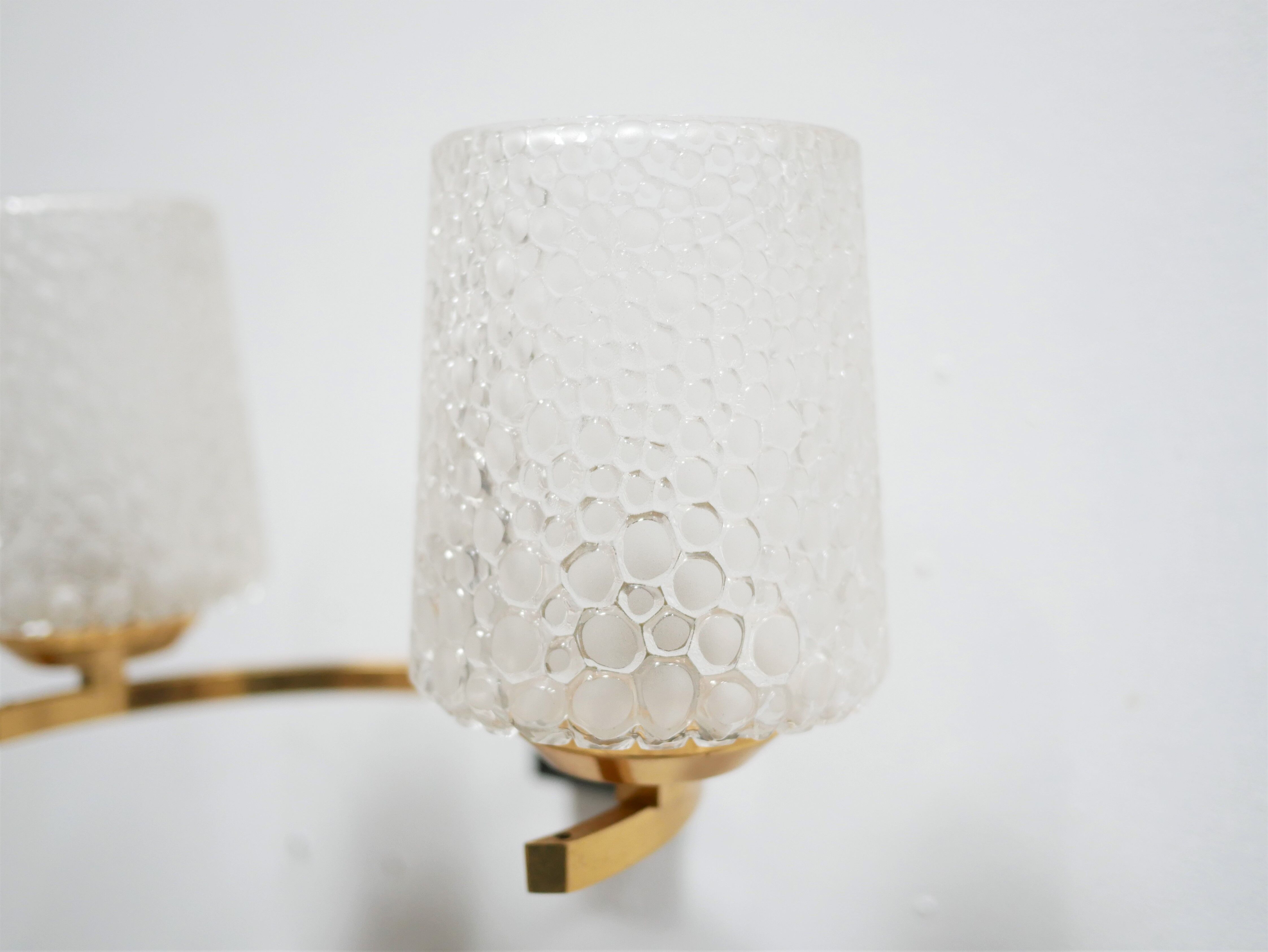 Vintage brass and glass wall apply edited by Maison Arlus