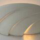 Pair of vintage matte white plaster wall lights, France 1970