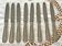 8 dessert knives, silver-plated cheese model Grand Prix de Monaco.