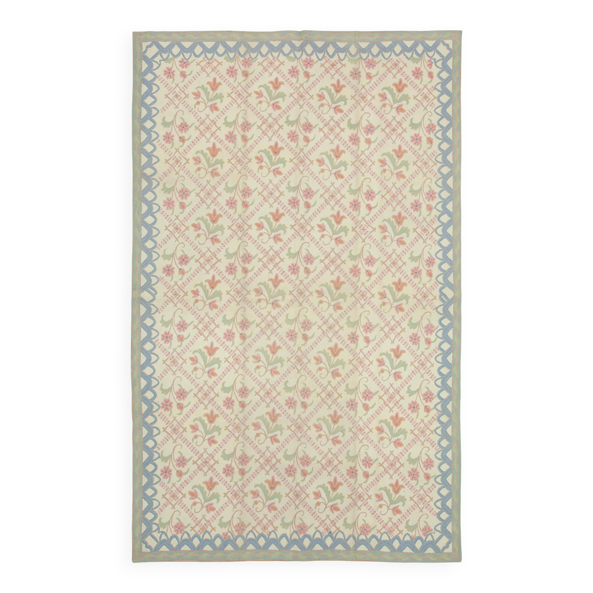 Handmade Vintage Flatweave Needlepoint Kilim 182 cm x 290 cm