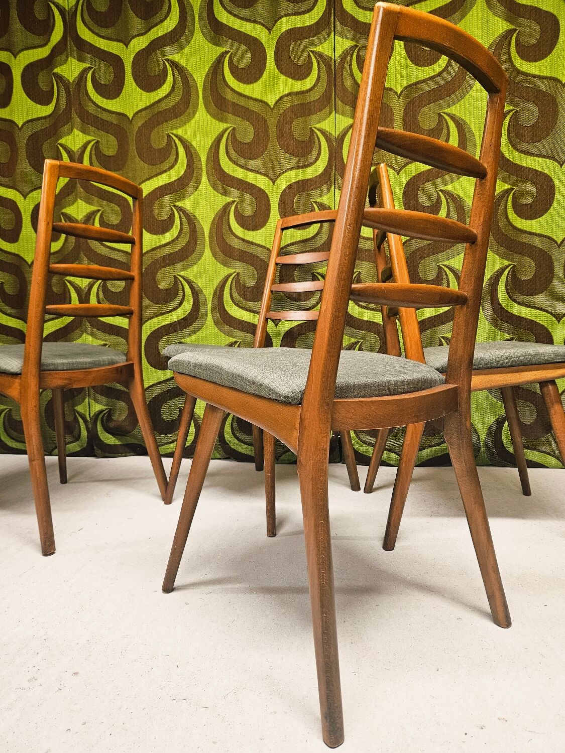 Set of 4 Scandinavian chairs 1970