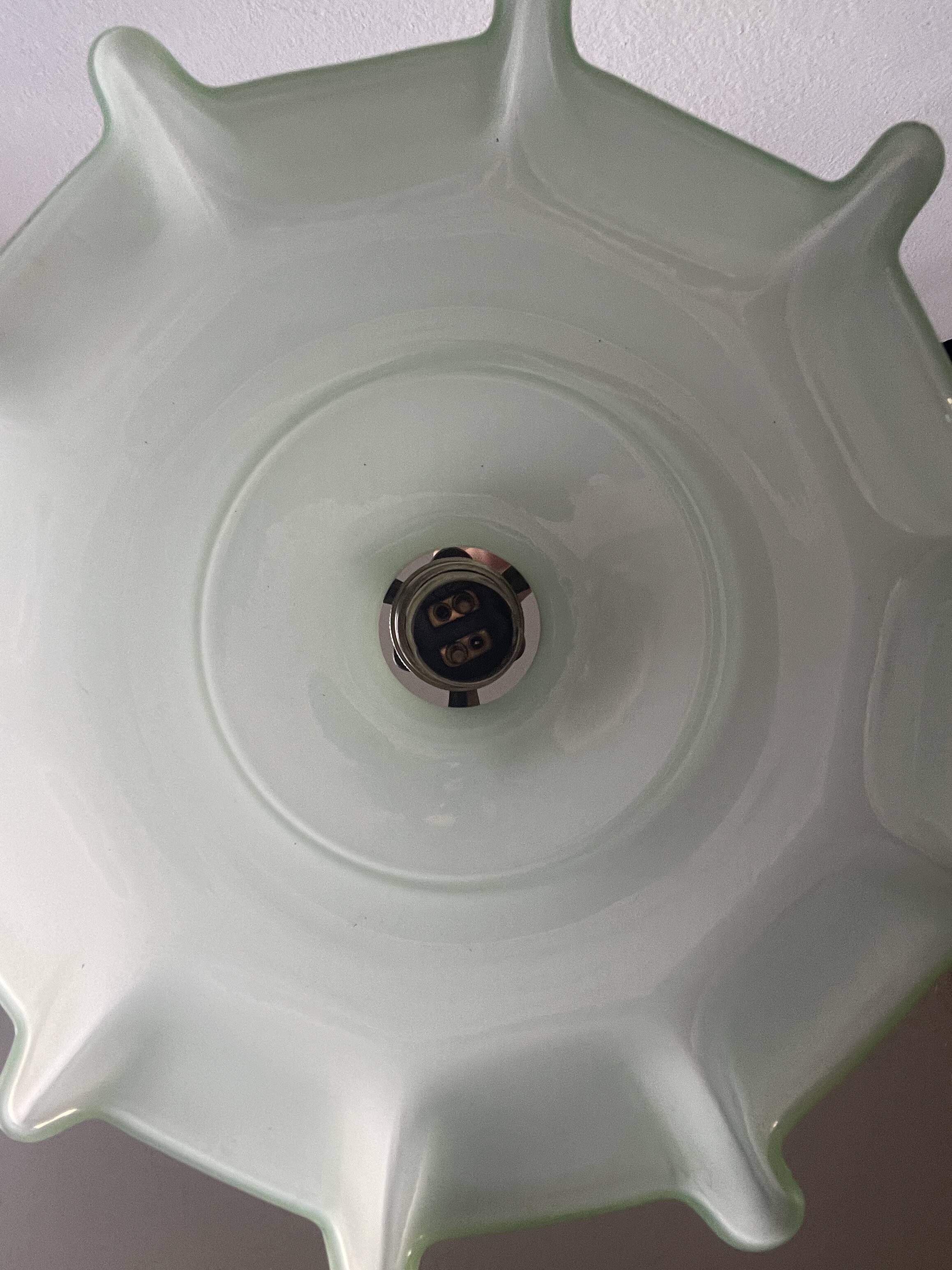 Vintage opaline pendant light