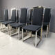 Vintage brass and chrome dining chairs set of 8 - 1970s