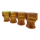 Lot de 4 verres ambrés vintage, Italy